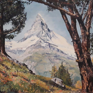 Matterhorn, gemalt 1958